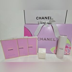 CHANEL CHANCE BUNDLE:Chance Tendre EDT Spray 20ML+Chanel Fraiche Soap+ Bonus New